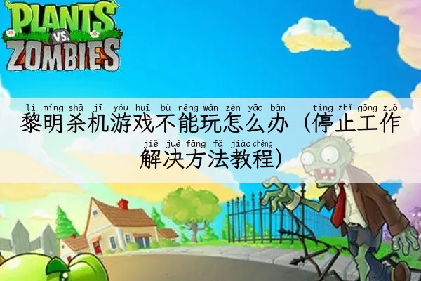 黎明杀机游戏不能玩怎么办（停止工作解决方法教程）