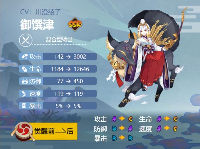 阴阳师ssr御馔津培养建议