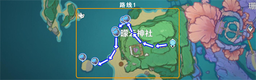 原神海灵芝采集路线图-海灵芝采集分布图 原神海灵芝采集路线图