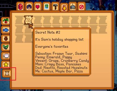 星露谷物语秘密纸条怎么查看