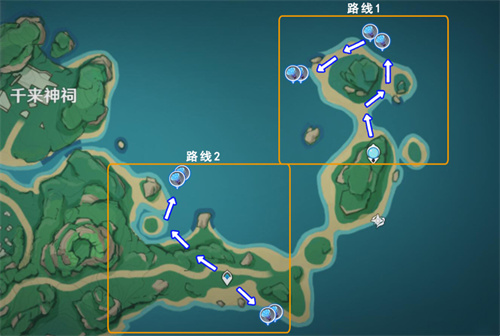 原神海灵芝采集路线图-海灵芝采集分布图 原神海灵芝采集分布图