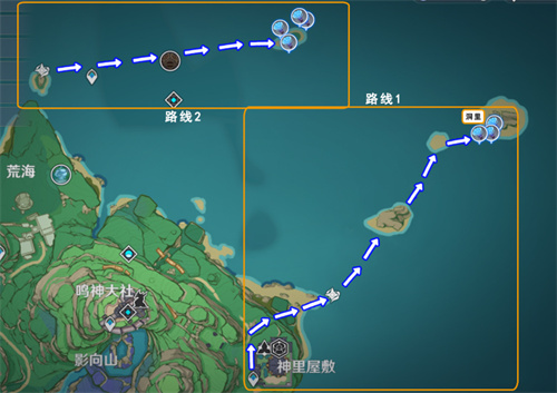 原神海灵芝采集路线图-海灵芝采集分布图 原神海灵芝采集路线图